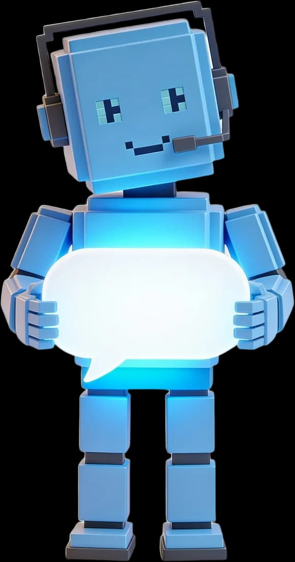 Jarvis at night with a glowing chat bubble